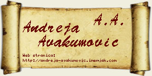 Andreja Avakumović vizit kartica